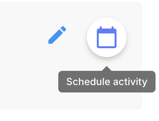 Schedule activity tooltip on calendar icon