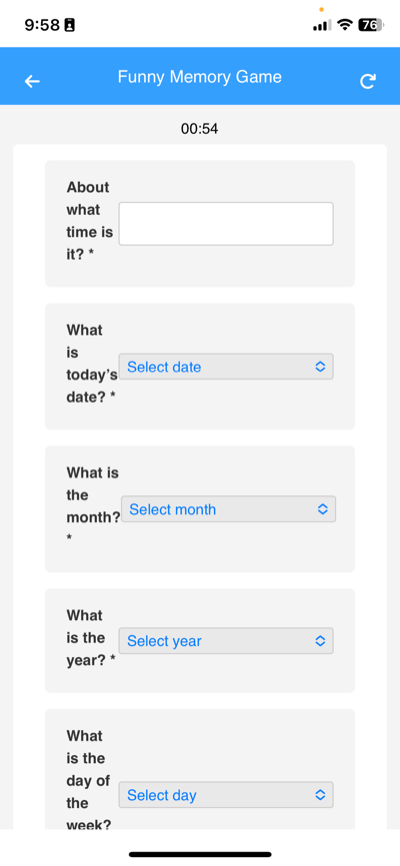 Funny Memory free recall
