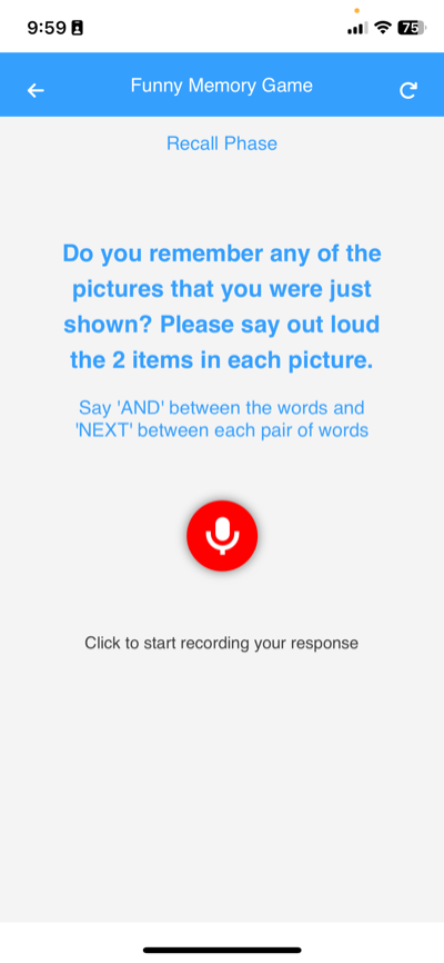 Funny Memory cued recall